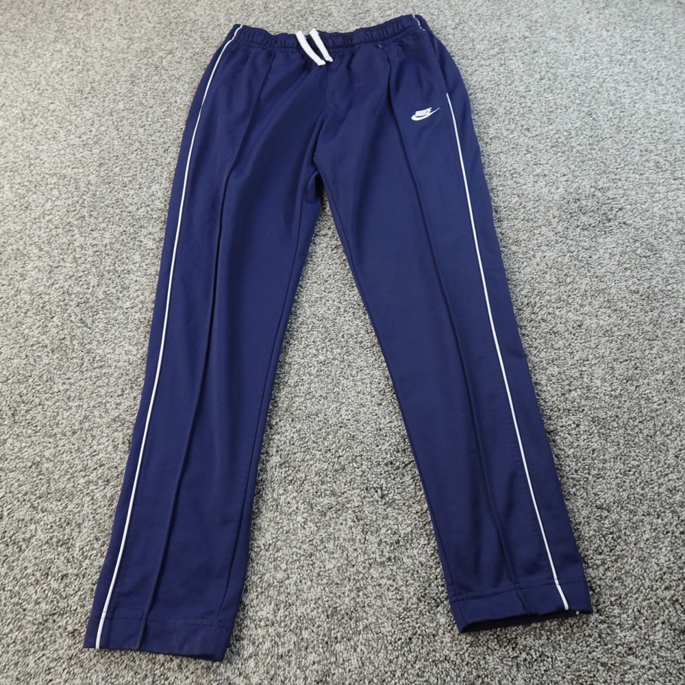 Nike Pants Mens L Blue Swoosh Drawstring Warmup Jogger‎ Sweatpants Workout Gym